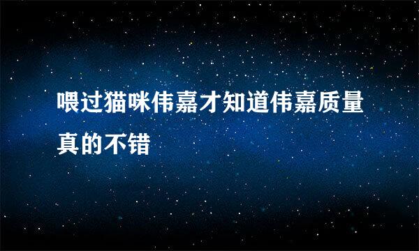 喂过猫咪伟嘉才知道伟嘉质量真的不错
