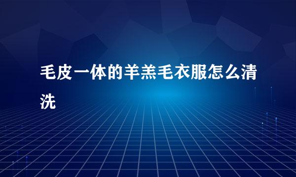 毛皮一体的羊羔毛衣服怎么清洗