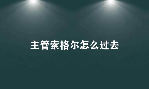 主管索格尔怎么过去