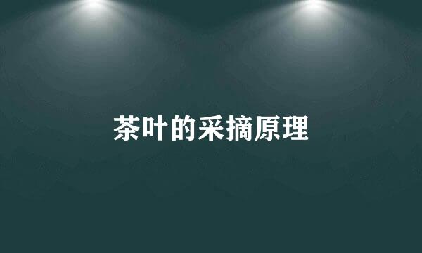 茶叶的采摘原理