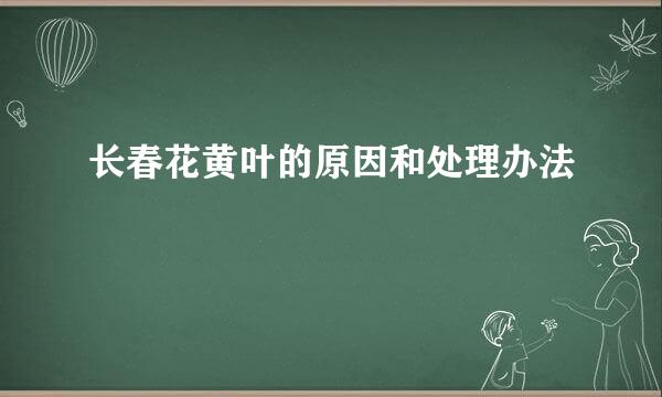 长春花黄叶的原因和处理办法