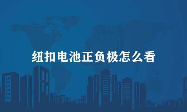 纽扣电池正负极怎么看