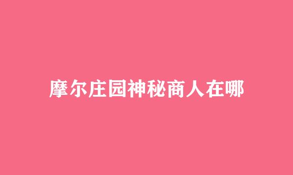 摩尔庄园神秘商人在哪