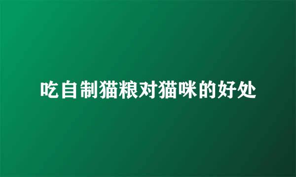 吃自制猫粮对猫咪的好处