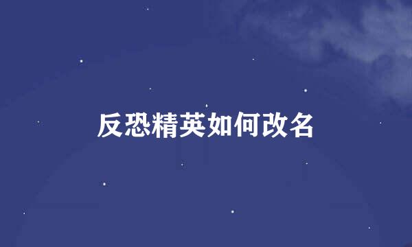 反恐精英如何改名