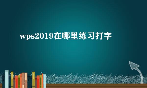 wps2019在哪里练习打字