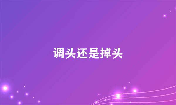 调头还是掉头