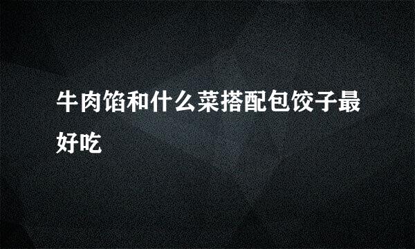 牛肉馅和什么菜搭配包饺子最好吃