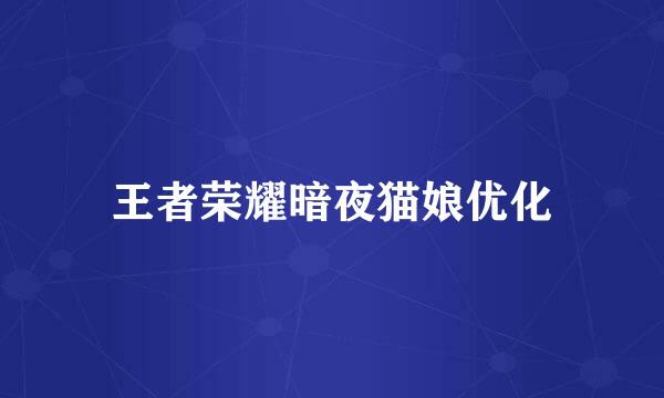 王者荣耀暗夜猫娘优化