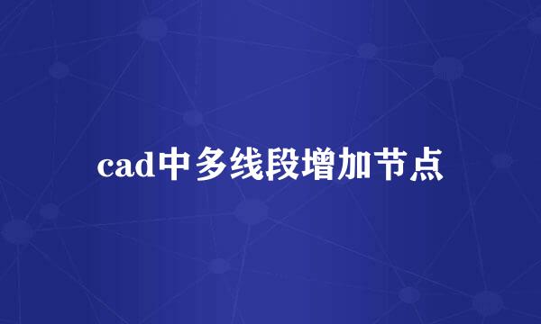 cad中多线段增加节点