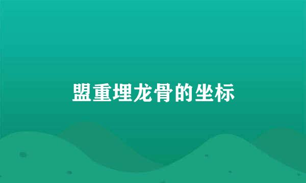 盟重埋龙骨的坐标