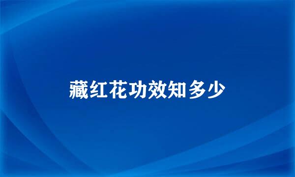 藏红花功效知多少