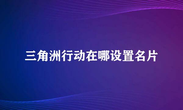 三角洲行动在哪设置名片