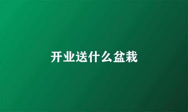 开业送什么盆栽
