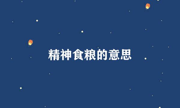 精神食粮的意思