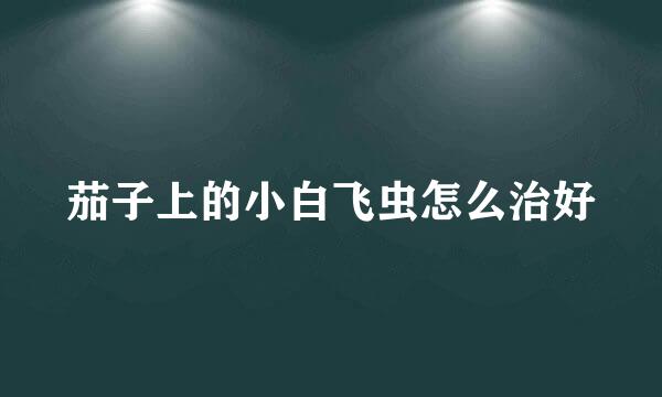 茄子上的小白飞虫怎么治好