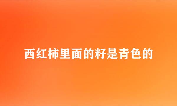 西红柿里面的籽是青色的