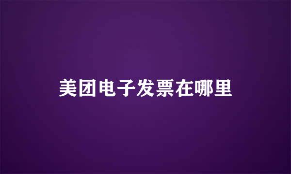 美团电子发票在哪里
