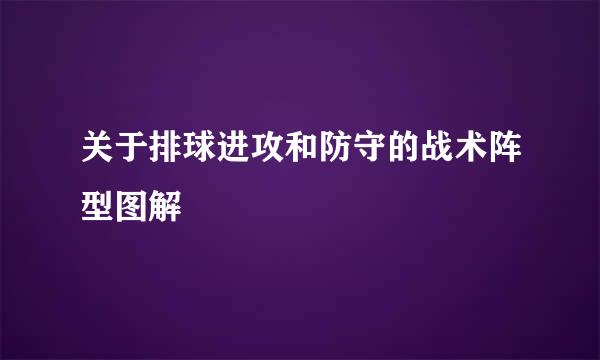 关于排球进攻和防守的战术阵型图解