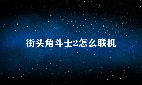 街头角斗士2怎么联机
