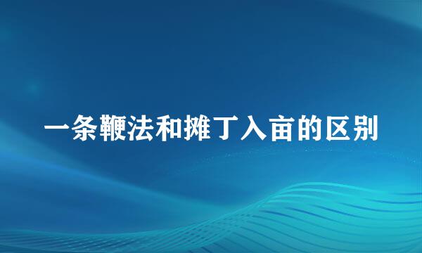一条鞭法和摊丁入亩的区别