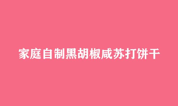 家庭自制黑胡椒咸苏打饼干