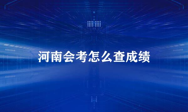 河南会考怎么查成绩