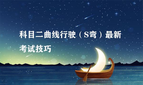科目二曲线行驶(S弯)最新考试技巧