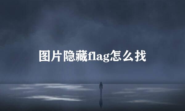 图片隐藏flag怎么找