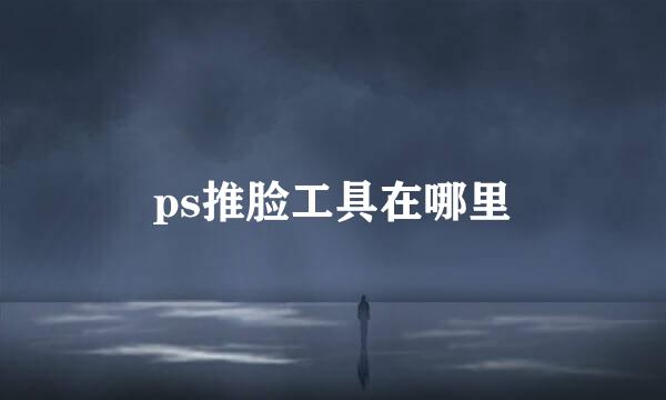 ps推脸工具在哪里