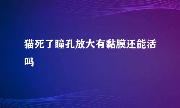猫死了瞳孔放大有黏膜还能活吗
