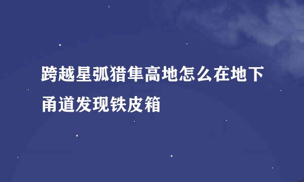 跨越星弧猎隼高地怎么在地下甬道发现铁皮箱