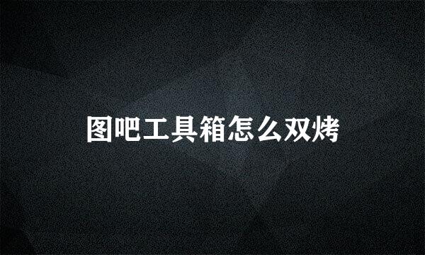 图吧工具箱怎么双烤