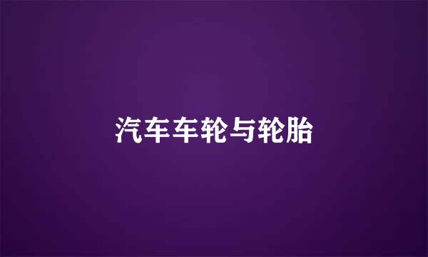 汽车车轮与轮胎