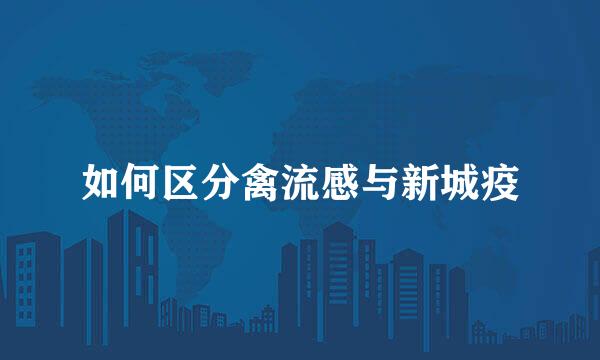 如何区分禽流感与新城疫