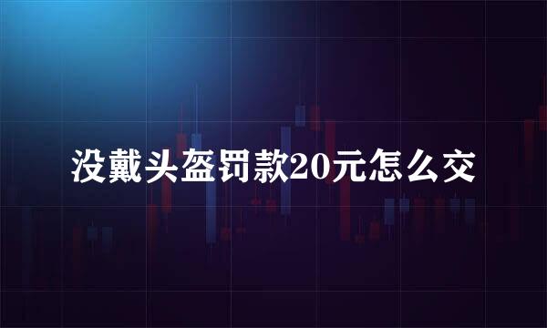 没戴头盔罚款20元怎么交