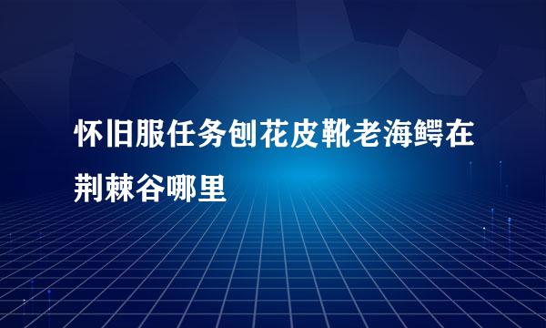 怀旧服任务刨花皮靴老海鳄在荆棘谷哪里