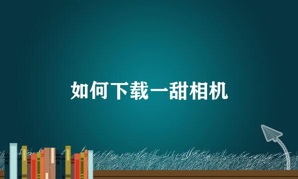 如何下载一甜相机