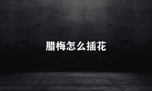 腊梅怎么插花
