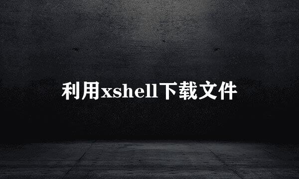 利用xshell下载文件