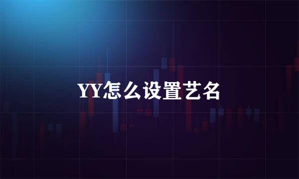 YY怎么设置艺名