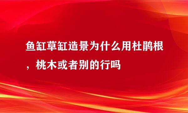 鱼缸草缸造景为什么用杜鹃根，桃木或者别的行吗