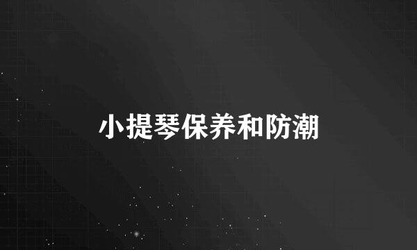 小提琴保养和防潮
