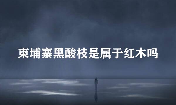 柬埔寨黑酸枝是属于红木吗