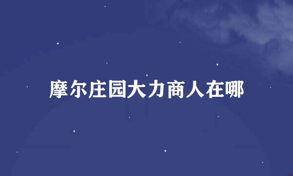 摩尔庄园大力商人在哪