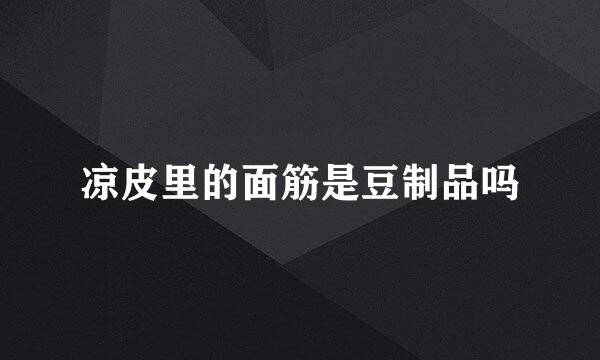 凉皮里的面筋是豆制品吗