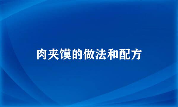 肉夹馍的做法和配方