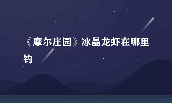 《摩尔庄园》冰晶龙虾在哪里钓