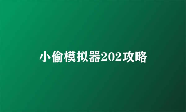 小偷模拟器202攻略