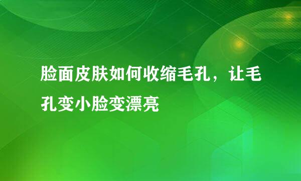 脸面皮肤如何收缩毛孔，让毛孔变小脸变漂亮